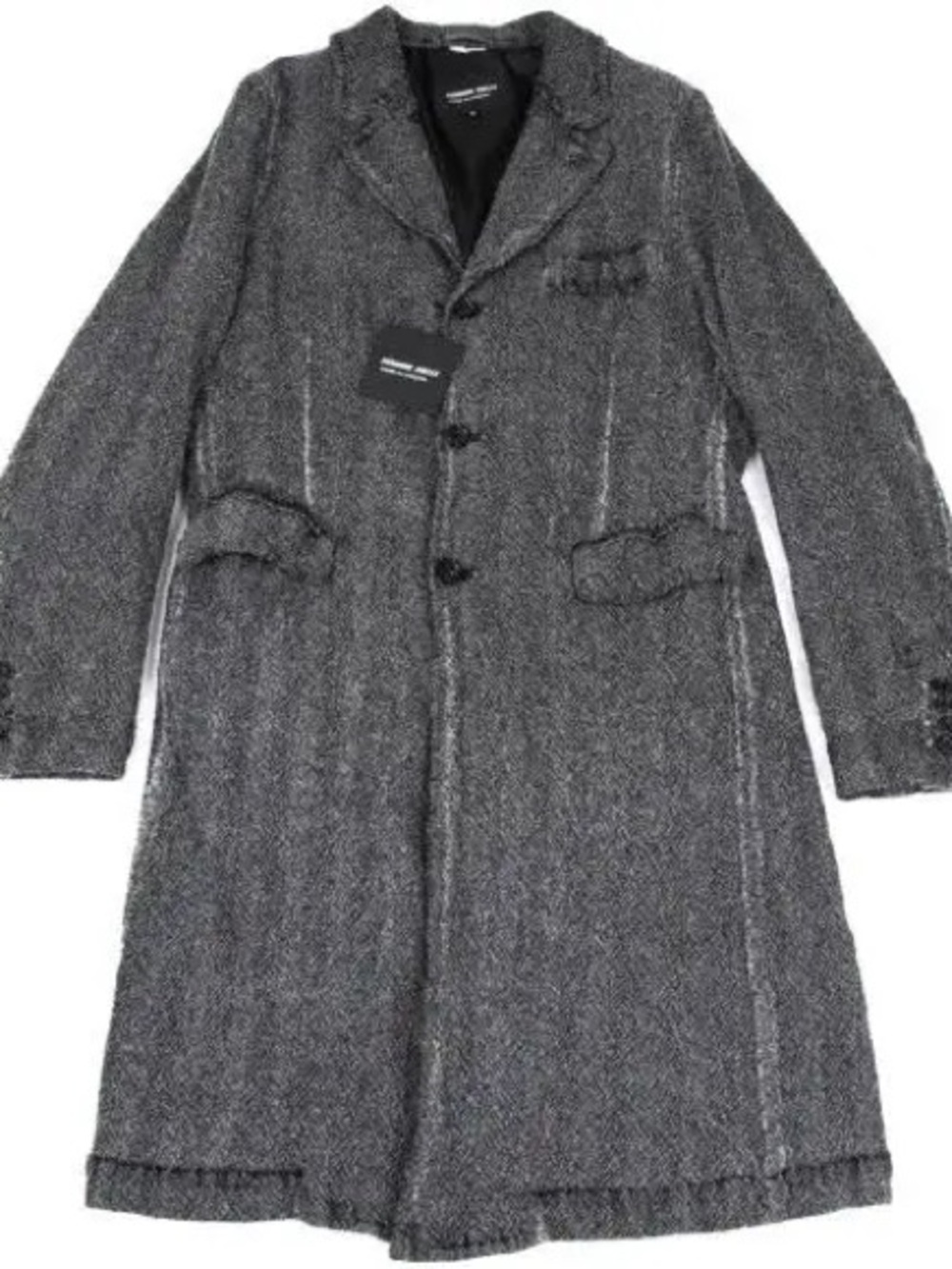 Comme des Garçons Homme Deux distressed wool Chester Coat XL